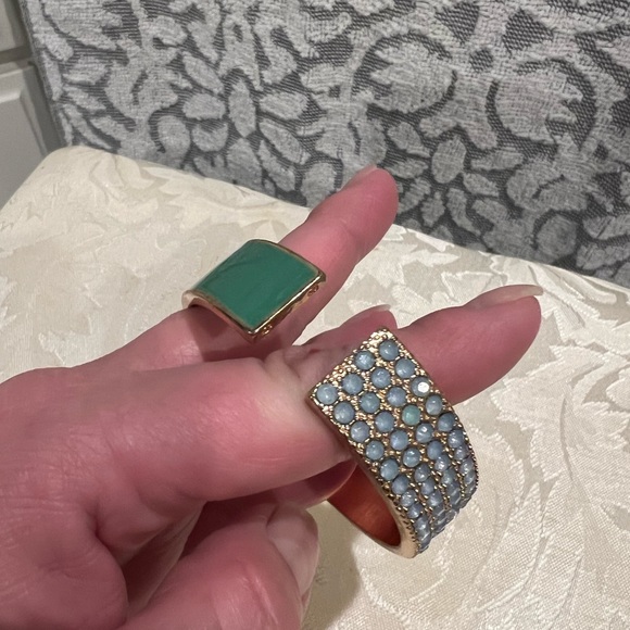 Pastel green with blue diamonds bangle! OS - Picture 8 of 8